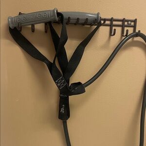 Gray and Black Resistance Band with Handles